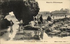 CPA Biarritz Sous le rocher de l'artillerie