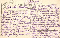 CPA the vault of the Madeleine Cliff of Bidart