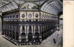 CPA Italy Italia Milano Interno Galleria