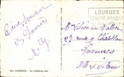 CPA Lourdes the strong castle