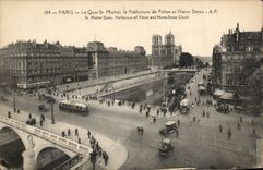 CPA Paris the quay St Michel police headquarter and Notre Dame