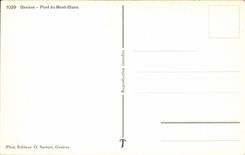 Swiss CPSM Geneva Bridge of Mont Blanc