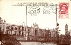 CPA Brussels Fair universal of 1910 principal Frontage and the tower of the palate