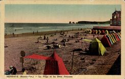 CPA Hendaye the beach and two twins