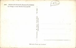 CPA Hendaye the Spanish beach and mounts