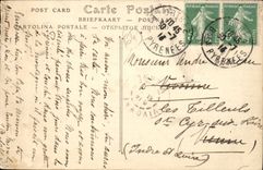 CPA Orthez bebauender Rind-Zug TOP