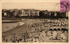 CPA St Jean de Luz Un coin de plage vers le Golf Hotel