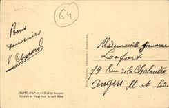 CPA St Jean de Luz Un coin de plage vers le Golf Hotel