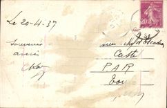 CPA Behobie the post Spanish customs border and gendarmes