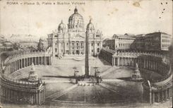 CPA Italien Italien Rom Plazza S Pietro E Basilika Vaticana