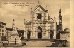 CPA Italien Italien Firenze Chiesa di S Croce E monum hat Dante