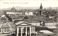 CPA Italy Italia Milano Panorama visto da P Ticinese