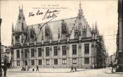 Rouen CPA Law courts Facade places Verdrel