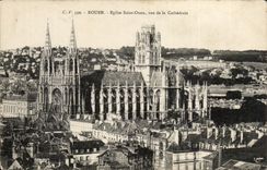 Rouen CPA Church Saint Ouen Seen of the cathedral