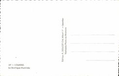 CPSM Lourdes the basilica illuminee