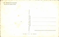 CPA Bordeaux a corner of the public garden