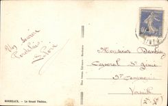 CPA Bordeaux the large theater