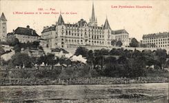CPA Pau das Gassion Hotel und der alte Gaumen die von gesehen wurden gab Dampfzug