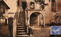 CPA Cambo les Bains the porch of the church the staircase of the men