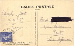 CPA Cambo les Bains the porch of the church the staircase of the men