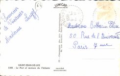 CPA Saint Jean de Luz Le port et maison de l'infante