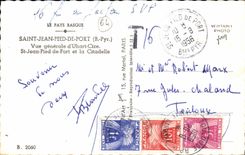 CPA Saint Jean Foot of Port View of Uhart Cize St Jean foot of port and the citadel