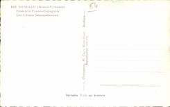 CPA Hendaye free Spanish Border 2 international bridges Customs