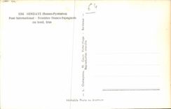 CPA Hendaye international Bridge Free Spanish Border at the Irun bottom