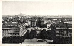 CPA Italy Italia Roma Milano Cairoli E Panorama paved Torre Filarete