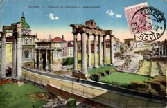 CPA Italien Italien Rom Rempio di Saturno E Vespasiano