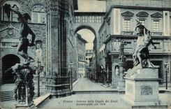 CPA Italien Italien Firenze Interno uber Loggia dei Lanzi hinaus