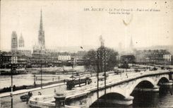 CPA Rouen the bridge Crow Seen as the crow flies