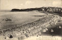 CPA St Jean de Luz La plage vers la cote Sainte Barbe