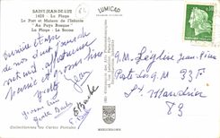 CPSM St Jean de Luz La plage Le port et maison de l'infante Au pays Basque Le Socoa