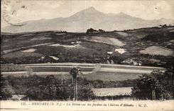 CPA Hendaye Rhune seen of the gardens of the castle dAbbadia