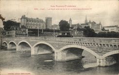 CPA Pau welches die Brucke an und der Kanal von Henri IV gab