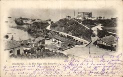 CPA Biarritz le port vieux et le semaphore