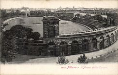 CPA Italy Italia Milano the arena paved CArceri