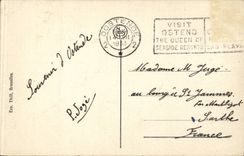 CPA Ostende die Kirche S Pierre gesehen vom Mass