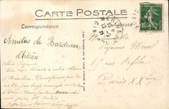 CPA Bordeaux the stone bridge and the church Saint Michel