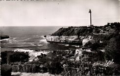 CPSM Biarritz La pointe St Martin et le phare Lighthouse