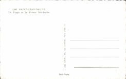 CPSM St Jean de Luz la plage et la pointe Ste Barbe