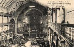 CPA St Jean de Luz Eglise Saint Jean Baptiste ou fut celebre le mariage de Louis XIV