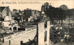 CPA Belgium Leuwen Street Vital Decoster and place of the people