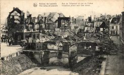 CPA Belgium Leuwen Ruins Street of Tirlemont and street of the Oak