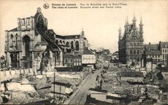 CPA Belgium Leuwen Ruines Street of Brussels towards the large one places