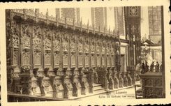 CPA Belgium Leuwen Church co Gertrude stalls