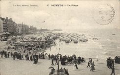 CPA Belgium Ostend the beach