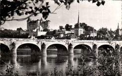 CPSM Saumur the Loire and its castle