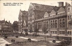 CPA Lille Town hall Public garden of the tiny room
